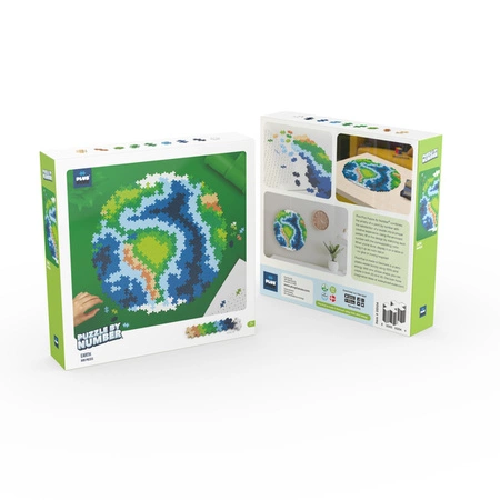 Plus-Plus Mini, Puzzle po numerach 800 szt - Kula ziemska
