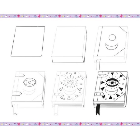 Zestaw kreatywny Rysowanie krok po kroku Fantastyczne stworzenia 20 rysunków 7+, Janod