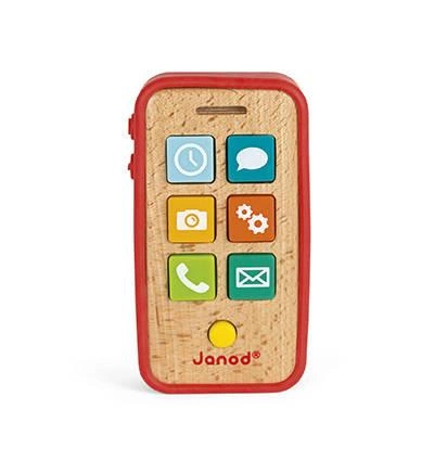 Telefon drewniany z dźwiękami, JANOD