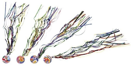 Piłeczka kauczukowa ze wstążkami