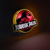 Lampka ścienna / biurkowa Jurassic Park - Logo (wysokość: 22,50 cm)
