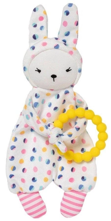 DouDou kocyk przytulanka i gryzak Królik Baby Blossom 159560-Manhattan Toy, zabawki dla niemowląt
