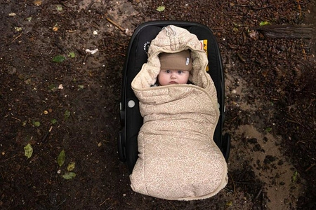 Lodger Wodoodporny wielofunkcyjny otulacz śpiworek z polarowym wnętrzem jasnobeżowy Folklore Taslon Birch