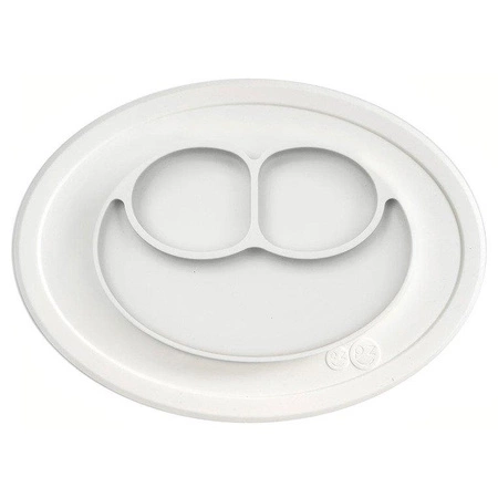 EZPZ Silikonowy talerzyk z podkładką mały 2w1 Mini Mat biały