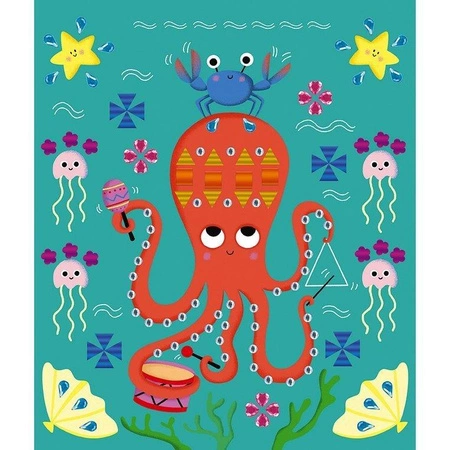 Zestaw kreatywny Kryształki i naklejki Fiesta 4+, Janod