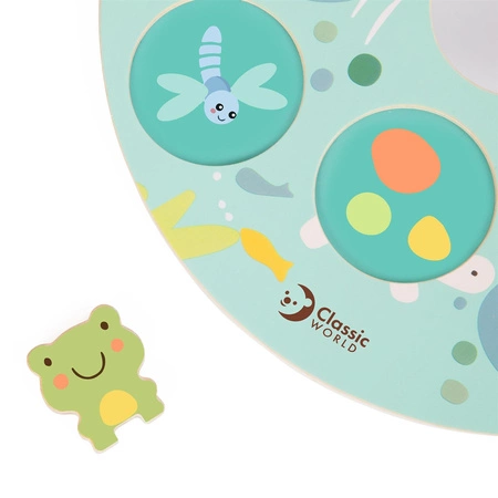 CLASSIC WORLD Gra Sensoryczna Liść Lotosu Dopasuj Kształty i Kolory