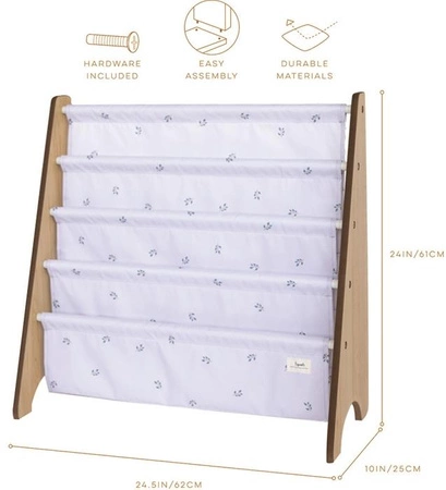 3 Sprouts Stojak na Książki Recycled Blueberry Mist