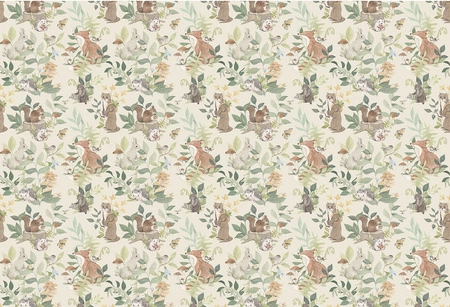 WOODLAND SMALL BEIGE- Tapeta Z Lasem Malumi