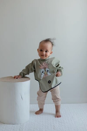 Baby Livia Śliniak z rękawkami Eucaliptus Kogut 304-12