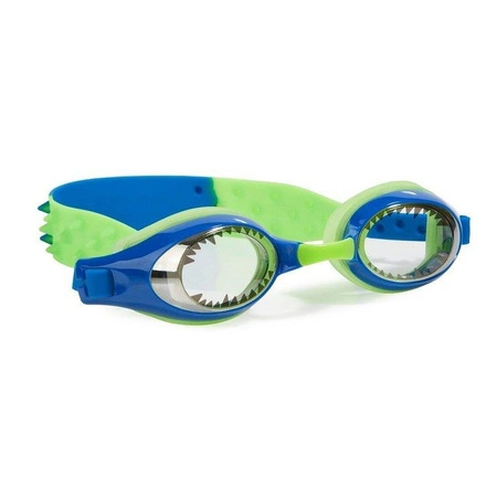 Okulary do pływania Aqua2ude, Royal Blue Shark with Teeth, Żarłacz błękitny, Bling2o