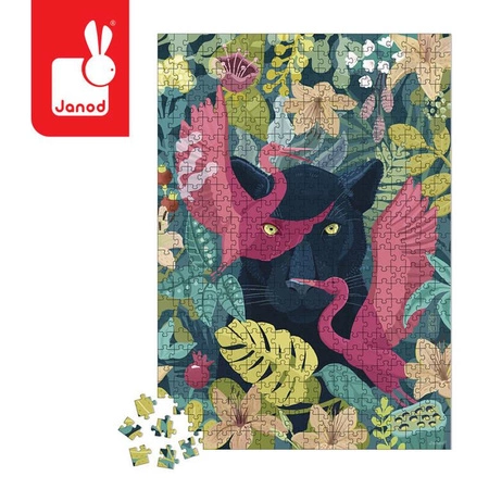 Puzzle artystyczne Mistyczna pantera 500 elementów 8+ Made in Poland, Janod