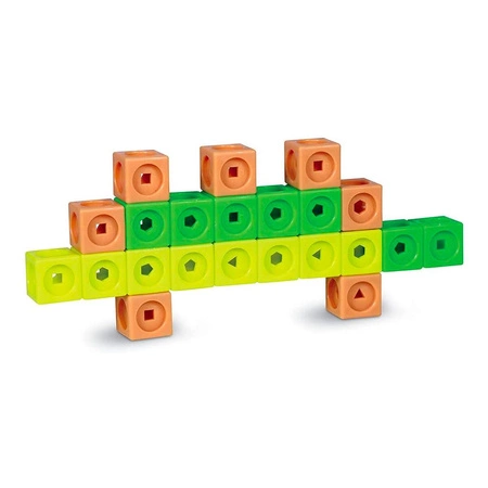 Klocki. Kostki Matematyczne. Zestaw Edukacyjny. MathLink Cubes. Czas Dino