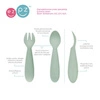 EZPZ Komplet naczyń silikonowych Mini Feeding Set pastelowa zieleń