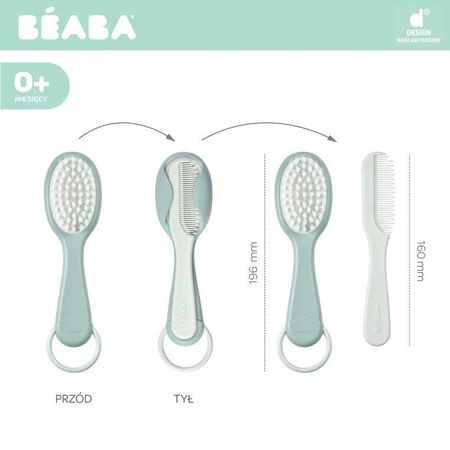 Beaba Szczoteczka do włosów i grzebień Green Blue