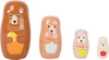 Misiowa Rodzinka drewniana matrioszka 10621-Small Foot, układanka dla dzieci