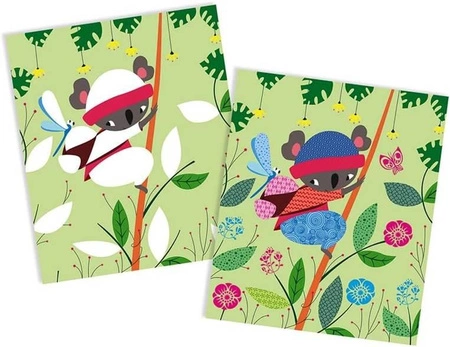 Zestaw kreatywny Stamp and Scrub Motives Lovely Animals 3+, Janod