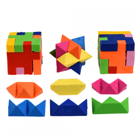 Gumki do ścierania, puzzle 3D, 4 szt. Dziki Niedźwiedź, 3+, Rex London