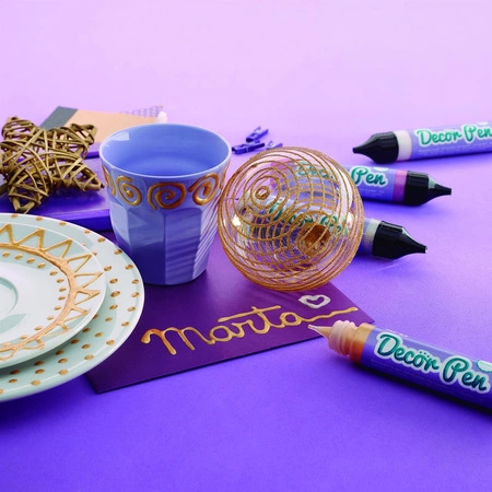 Markery żelowe z efektem 3D Apli Kids - Metaliczne 6 kolorów