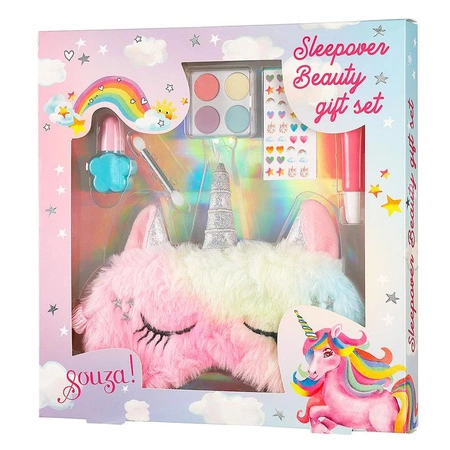 Souza! Kosmetyki do makijażu dla dzieci zestaw z maską do spania Jednorożec