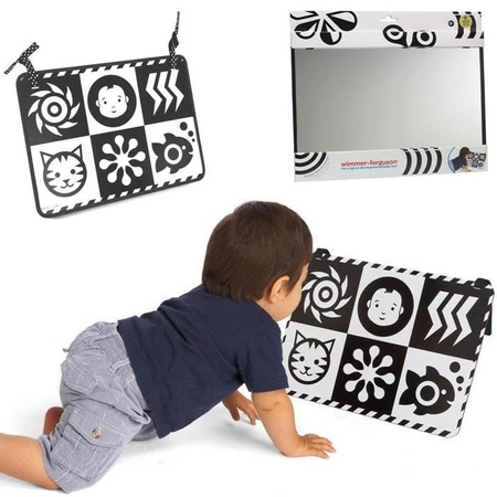 Lustro dla niemowlaka 2w1 zabawka kontrastowa Wimmer-Ferguson, 210480-Manhattan Toy, zabawka dla najmłodszych