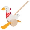 Pchacz drewniany dla dzieci gęś Bertha Goki 54860 zabawki na kiju