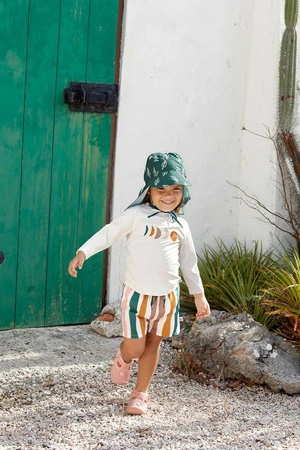 Lassig Koszulka do pływania z długim rękawem przeciwsłoneczna UV60 Splash & Fun Księżyc nature, rozm. 74/80