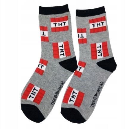 Minecraft kids socks TNT tri-pack (size: 35-38) / Minecraft skarpetki dziecięce TNT trójpak (rozmiar: 35-38)
