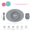 EZPZ Komplet pierwszych naczyń silikonowych First Foods Set szary + kubeczek Tiny Cup GRATIS szary
