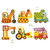Puzzle tekturowe dwuelementowe POJAZDY DJ08170