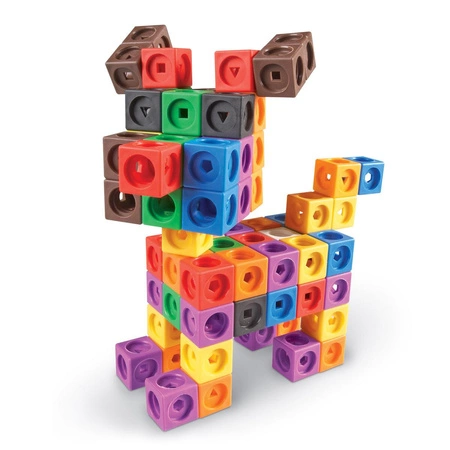 Klocki, Kostki matematyczne, Zestaw edukacyjny 200 szt. - MathLink Cubes
