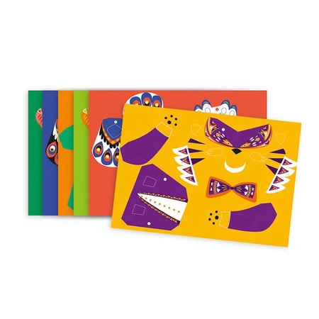 Zestaw kreatywny Przestrzenne kartki pop-up 3D Zwierzęta 6+, Janod