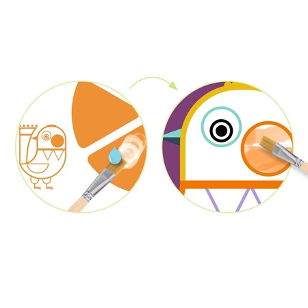 Malowanie z paletą farb MALI PRZYJACIELE DJ09133