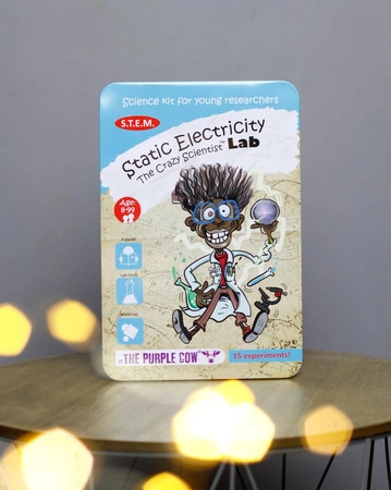 Zestaw do robienia eksperymentów The Purple Cow - Elektryczność statyczna
