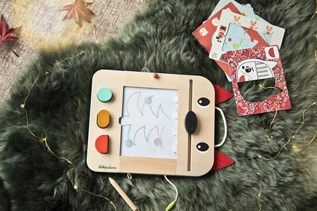 LILLIPUTIENS Drewniana tablica – znikopis Wilk Louis 2 lata+