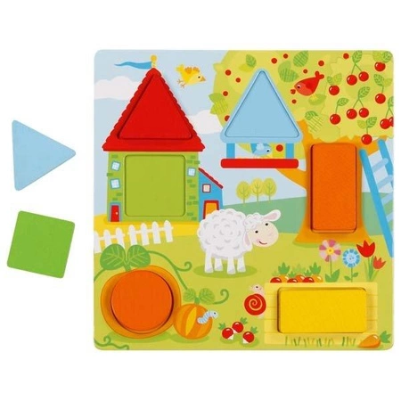 Drewniana gra w kolory układanka z klockami figury geometryczne 56760 Goki