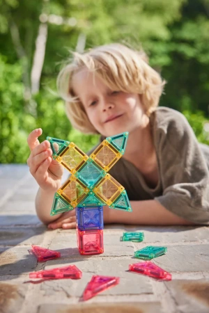 Cleverclixx - Klocki magnetyczne Mini Tiles Pack Pastel 28 el.