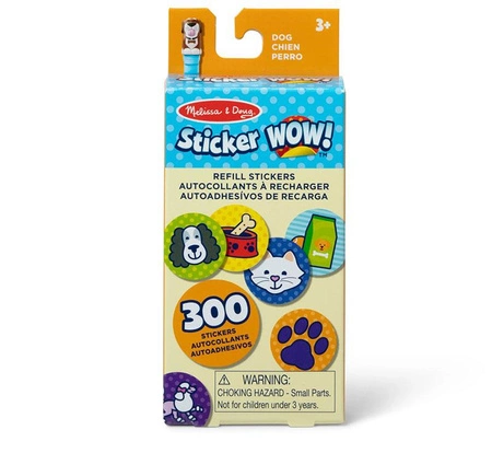 Sticker Wow zestaw naklejek uzupełniających do stempli 300 sztuk Pies 50332 Melissa & Doug