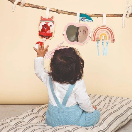 LILLIPUTIENS Zestaw drewnianych zawieszek aktywizujących Lisiczka Alice 9 m+