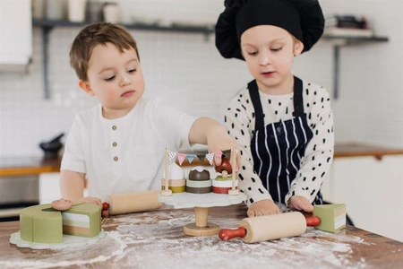 Patera drewniana z ciasteczkami Micki