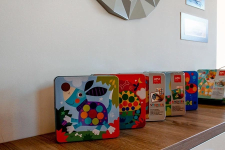 Zestaw kreatywny z naklejkami Apli Kids - Piesek