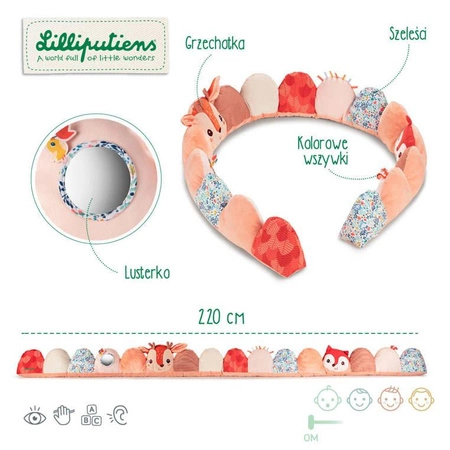 LILLIPUTIENS Aktywizujący ochraniacz do łóżeczka Sarenka Stella 0 m+