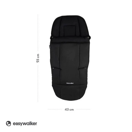 Easywalker Jimmey Śpiworek do wózka na zimę uniwersalny Pepper Black