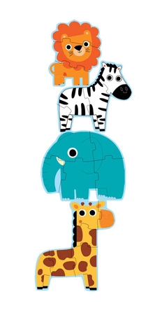 Puzzle progresywne DŻUNGLA 3/4/5/6 elem.DJ07135