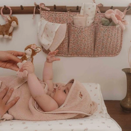 Little Dutch Bawełniany ręcznik z kapturem 100x100 cm Blossom