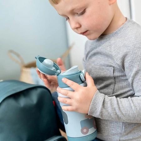 Done by Deer Butelka Termiczna 340ml Tiny Farm Blue