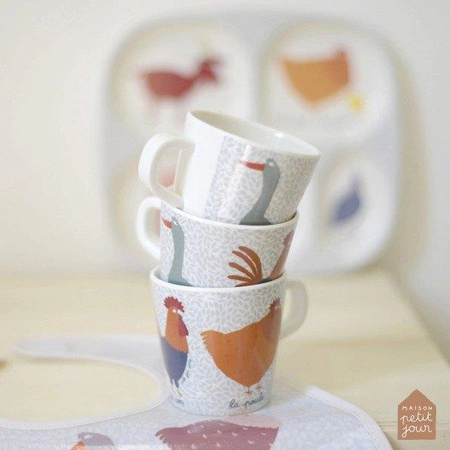 Kubek z jednym uchem, do picia dla dziecka, seria Farma | Maison Petit Jour®