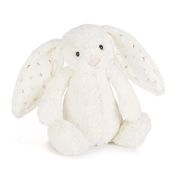 JellyCat - Króliczek Gwiazdkowe Uszy Biały 31 cm