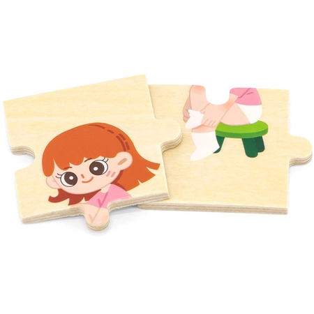 VIGA Drewniana Układanka Edukacyjna Dzieci 3szt