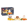 Magnetyczne drewaniane pojazdy z domowymi zwierzątkami Farma 18 m+, Janod