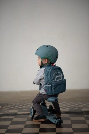 Zestaw Kask + SCOOTANDRIDE Highwaykick 1 2w1 Jeździk i hulajnoga 1-5 lat Peach